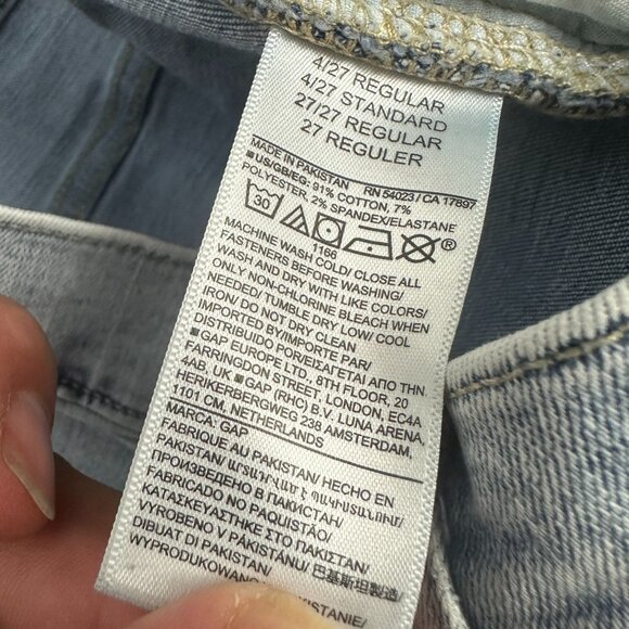 Gap Denim Baby Boot Light Wash Jeans 4/27R Womens Bootcut Comfortable Fit - Picture 4 of 5